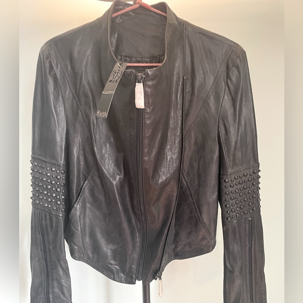 New Faith Connexion Leather Moto jacket